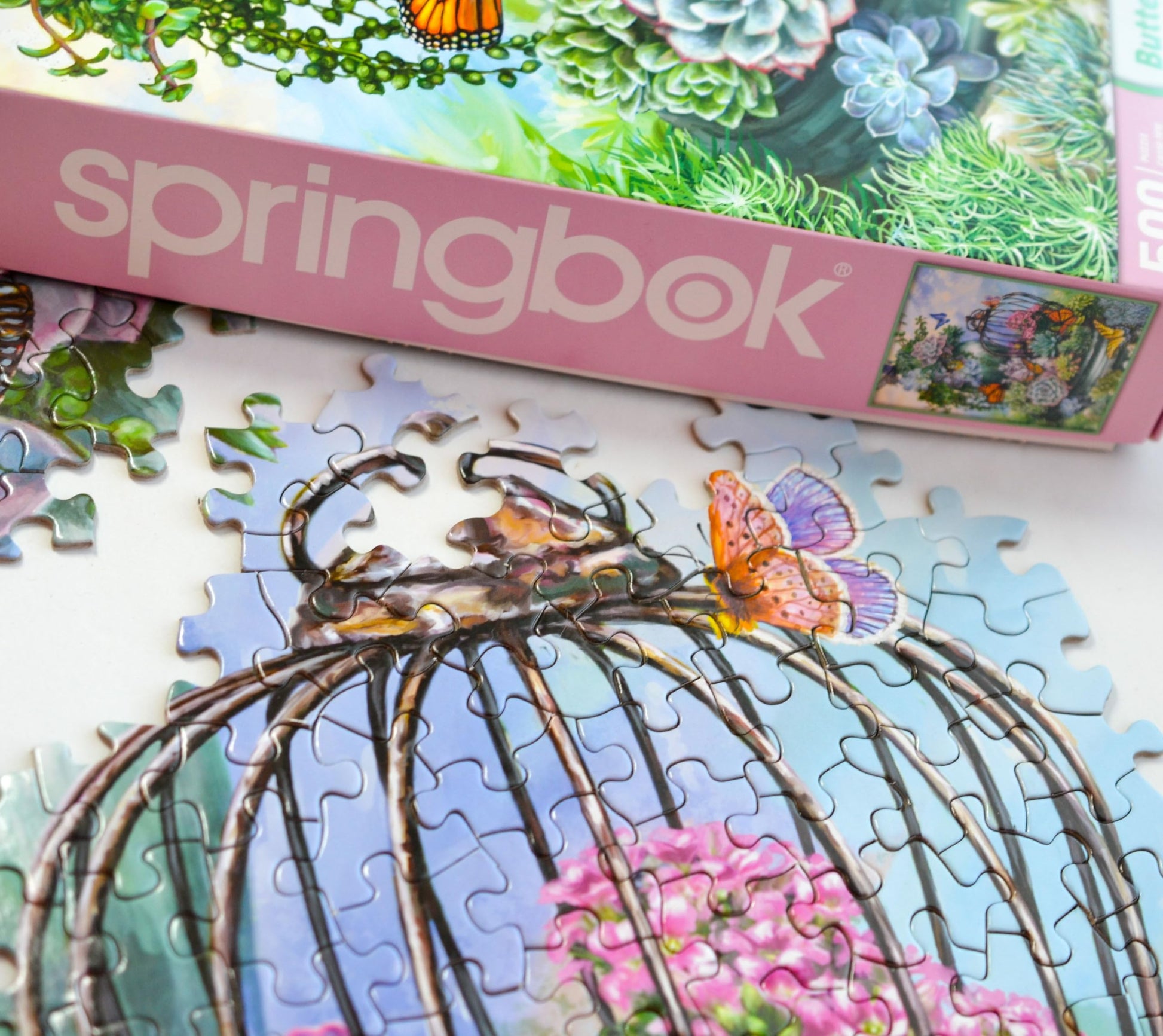 Springbok's 500 Piece Jigsaw Puzzle Butterfly Bliss - Made in USA