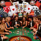 PAKESI 17Pcs Casino Night Balloons Set, Giant 24in Dice & Poker Cards Foil