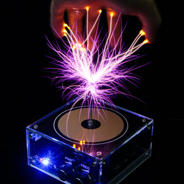 Vastarry Tesla Coil Solid-State Music Tesla Coil Artificial Lightning Desktop Toy Power Wireless Transmission Model Scientific Experiment Tool