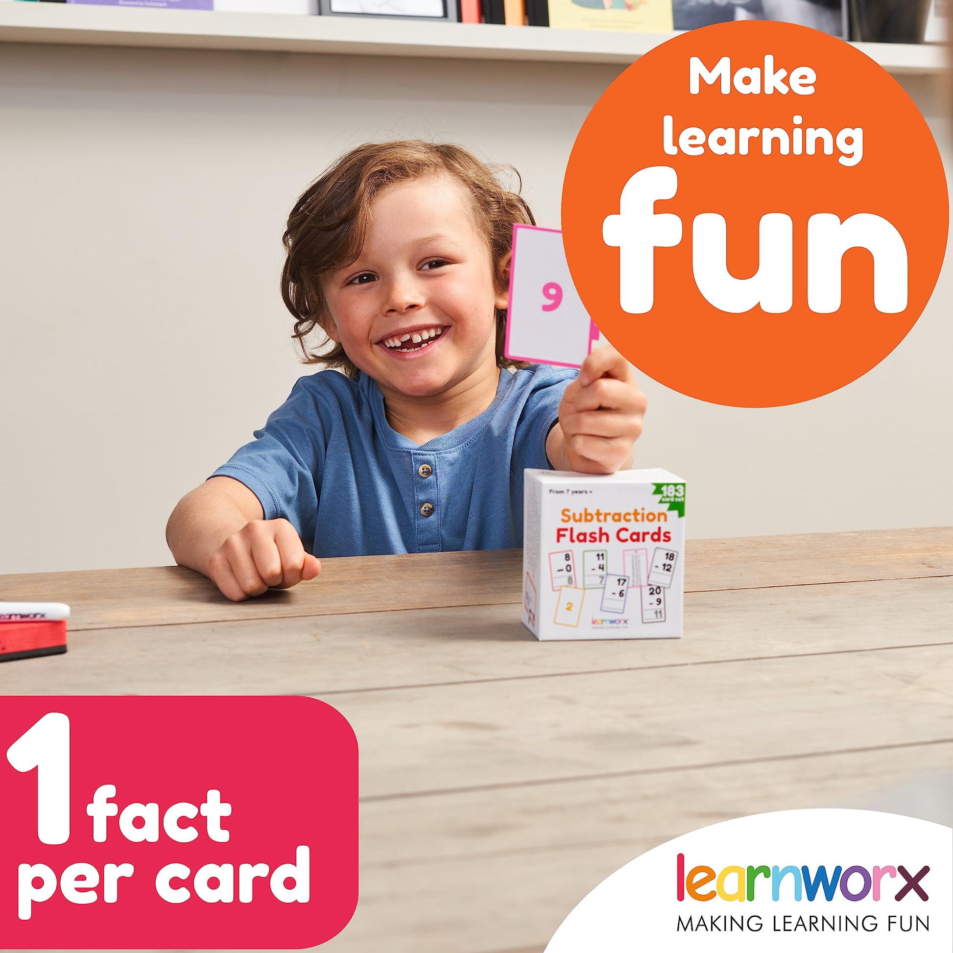 Subtraction Flash Cards 1st Grade 2nd 3rd 4th - 183 Math Flashcards - All Facts 0-12 - Learn Subtraction for Kids - Maths Flashcards from Kindergarten