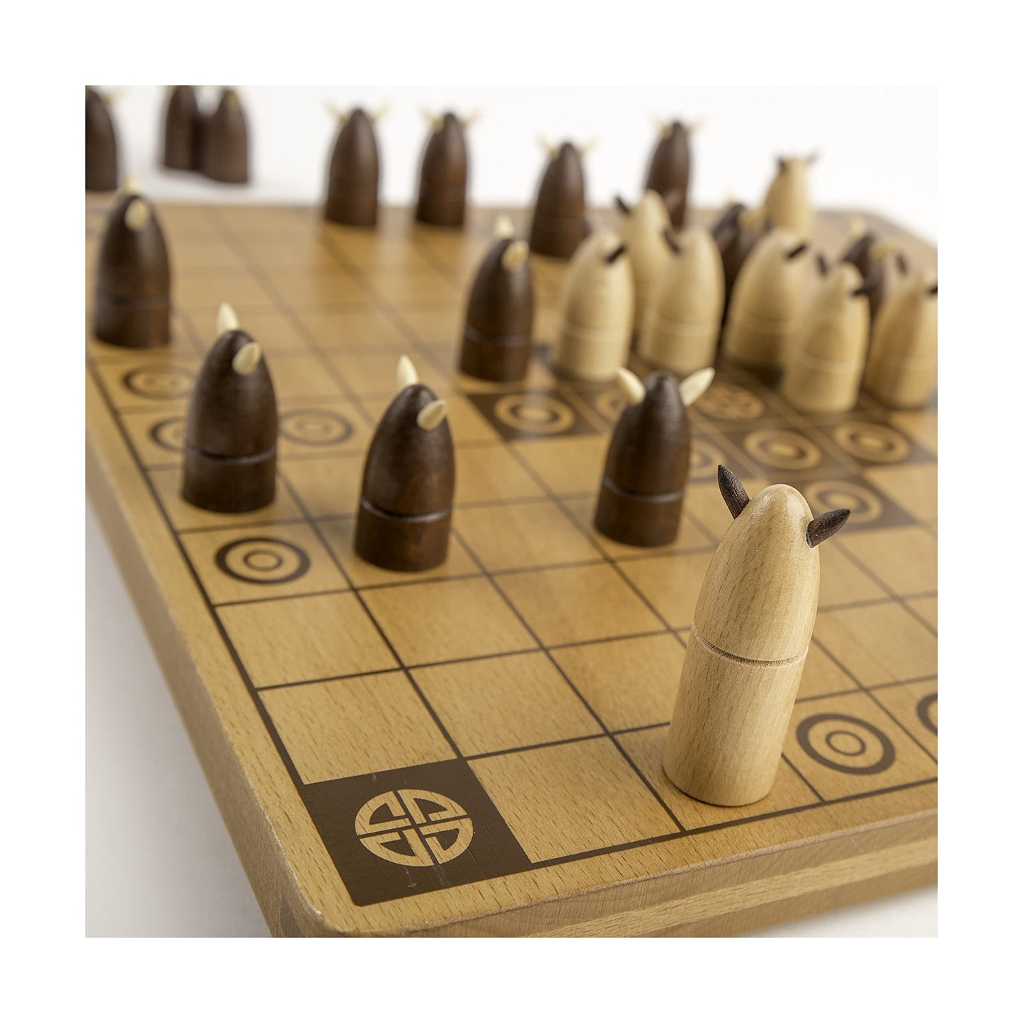 Hnefatafl, Two Player Strategy Game with Wooden Game Board, for Kids and Adults
