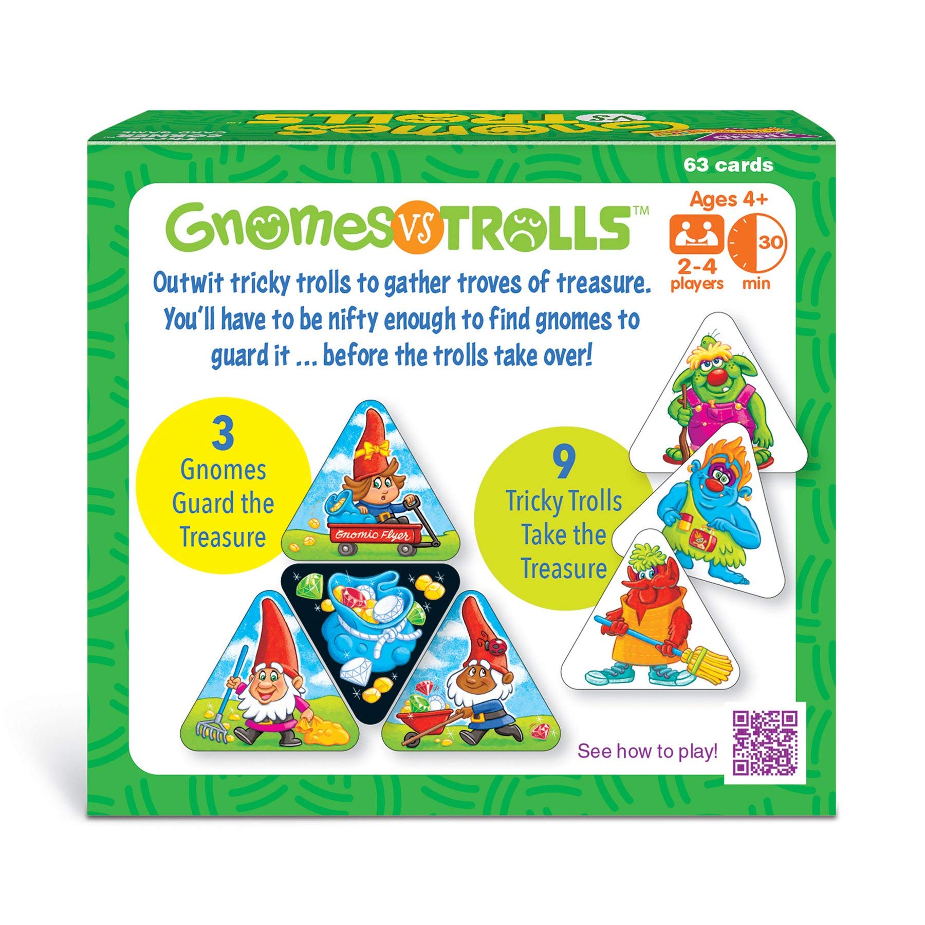 Trend Enterprises Gnomes vs Trolls Three Corner Strategy Game, Inc. - Family-Friendly Card Games