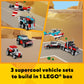LEGO Creator 3 in 1 Flatbed Truck with Helicopter Toy, Transforms from Flatbed Truck Toy to Propeller Plane to Hot Rod and SUV Cars, Gift Idea