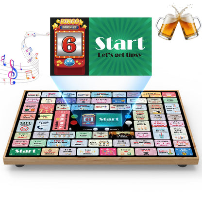 Electronic Drinking Games for Adults, Automatic Board Game for Adults Party with Screen & Music, 2-4 Players Interactive Bar & Party Drinking Board