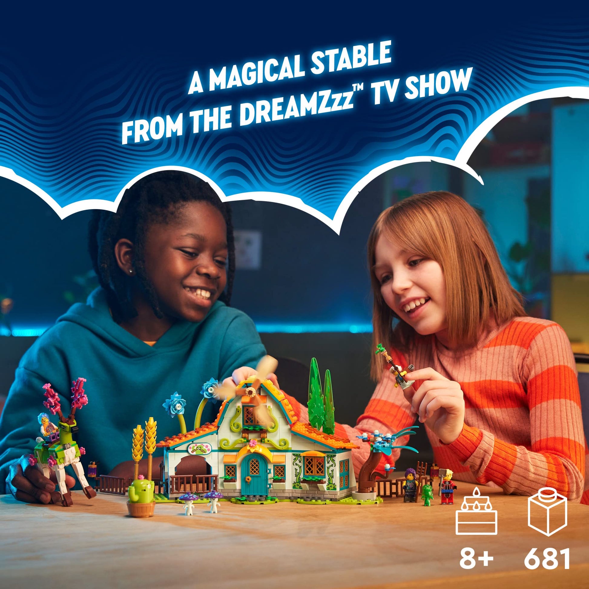 LEGO DREAMZzz Stable of Dream Creatures 71459 Fantasy Animal Toy Set for Kids, 2 Building Options to Create Mythical Flying Pegasus or Forest