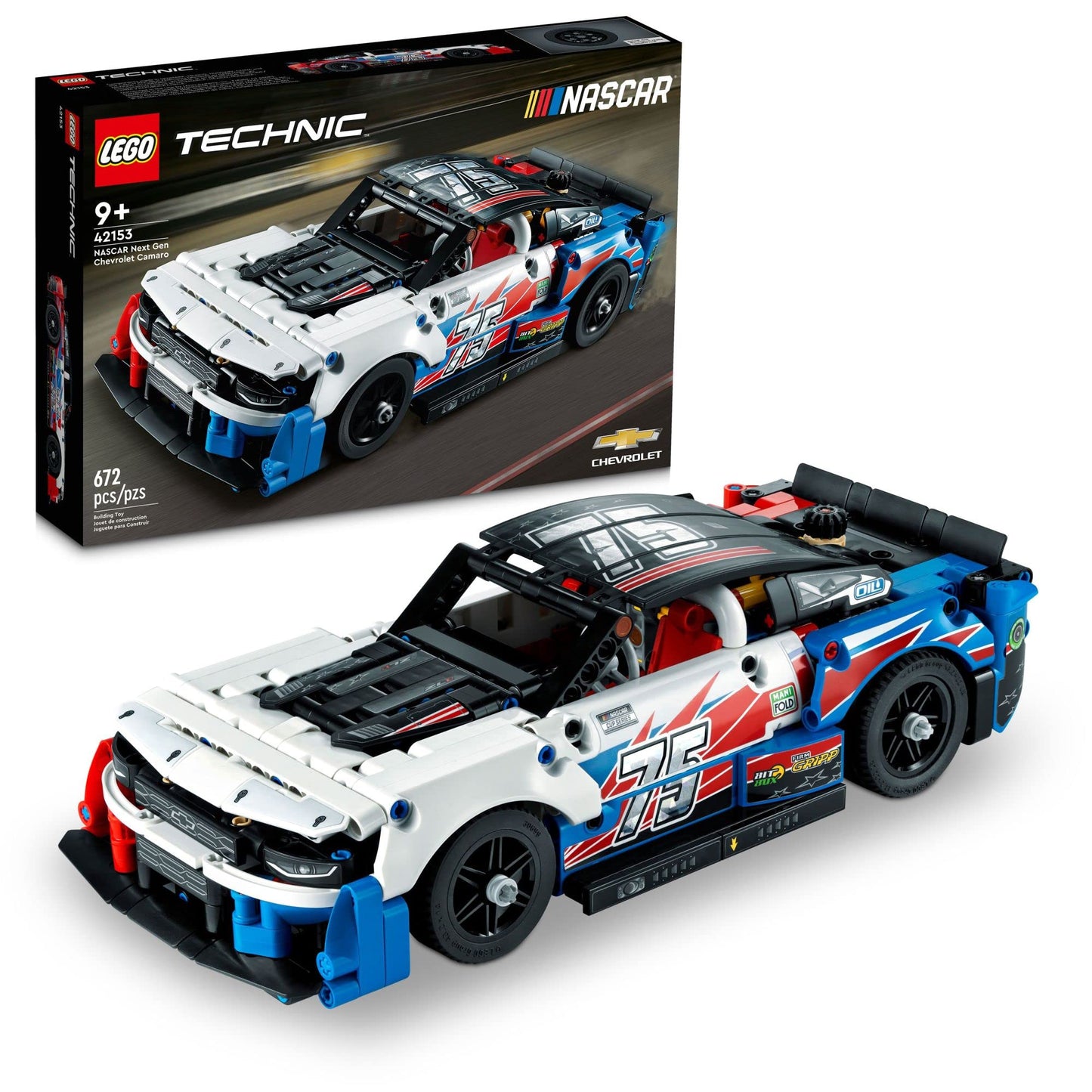 LEGO Technic NASCAR Next Gen Chevrolet Camaro ZL1 Building Set 42153 - Authentically Designed Model Car and Toy Racing Vehicle Kit, Collectible Race