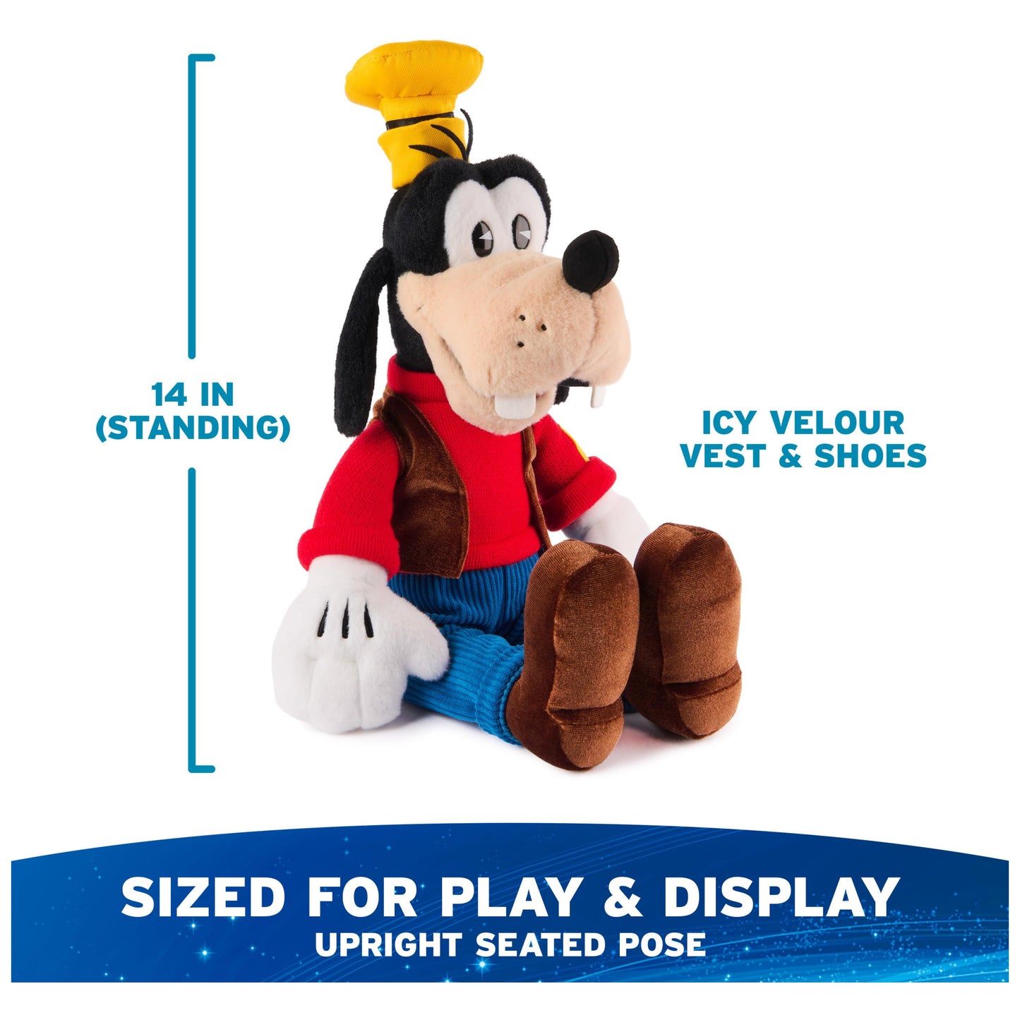 GUND Disney Official Goofy 14-Inch Deluxe Plush Toy for Ages 1+