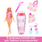 Barbie Pop Reveal Doll & Accessories, Strawberry Lemonade Scent with Pink Hair, 8 Surprises Include Slime & Squishy Puppy