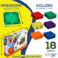 Playmags Magnetic Tiles, 18Pcs Magnetic Building Bricks, Exclusive Magnetic Blocks, Skill Development, Ages 3+ (Big Bricks Tiles)