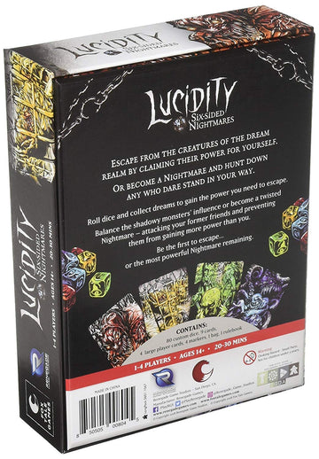 Renegade Game Studios Lucidity: Six-Sided Nightmares Push Your Luck Board Game for 1-4 Players