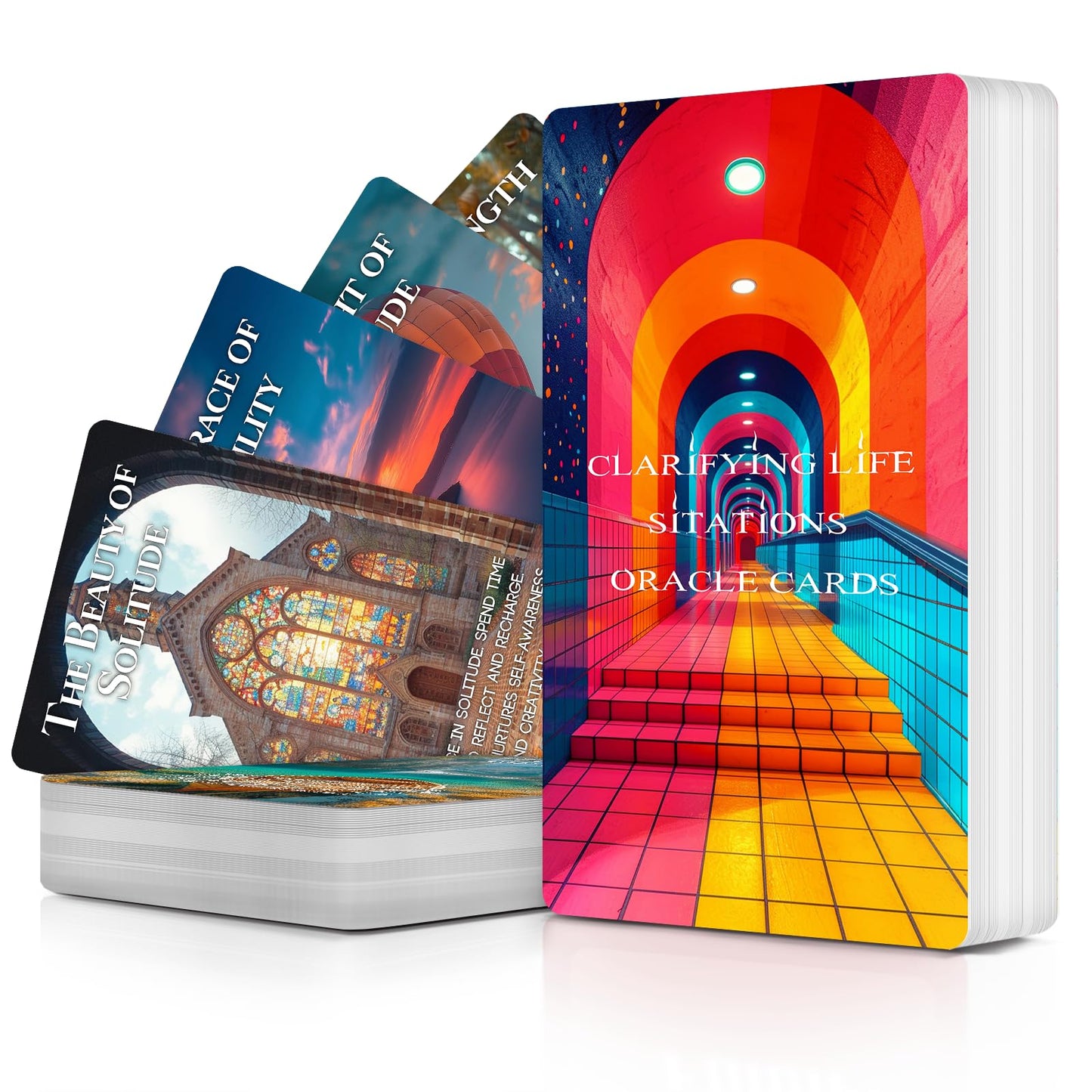 ZZBUY Clarifying Life Situations Oracle Cards, 100 Cards Oracle Deck for Beginners Cover Life Love Career