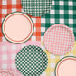 xo, Fetti Gingham Checkered Fabric Tablecloth 9ft | Camp Bachelorette Party