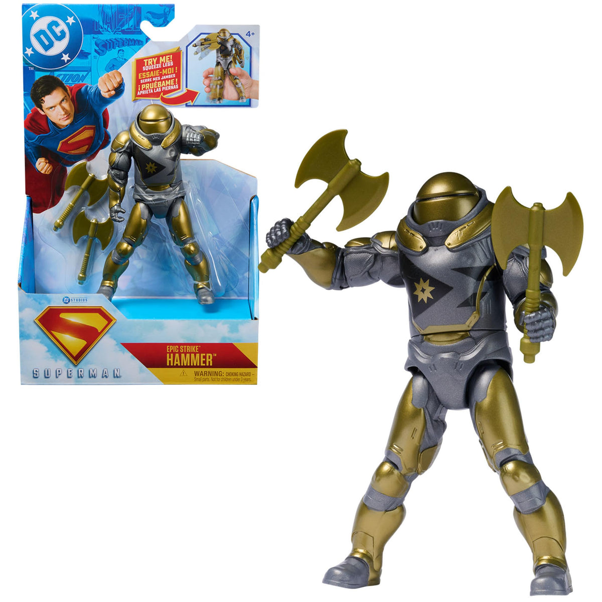 DC Comics Superman Hammer of Boravia Epic Strike Figure, 6-Inch