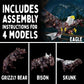 Thames & Kosmos Creatto American Bald Eagle & Frontier Friends Light-Up 3D Puzzle Kit | Includes Creatto Puzzle Pieces to Make Your Own Illuminated