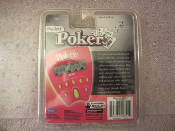 Radica Wingsmarketshop Pocket Poker Draw and Duces Pocket Game Handheld Work Tested Great (Plastic Cracked) New!
