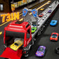 Kenthoris 78 inches Transport Truck with 24pcs Die-Cast Cars Toys, Cars Toddler Toys Gifts for 2-7 Years Old Boys & Girls, Blue Modern Truck Toys