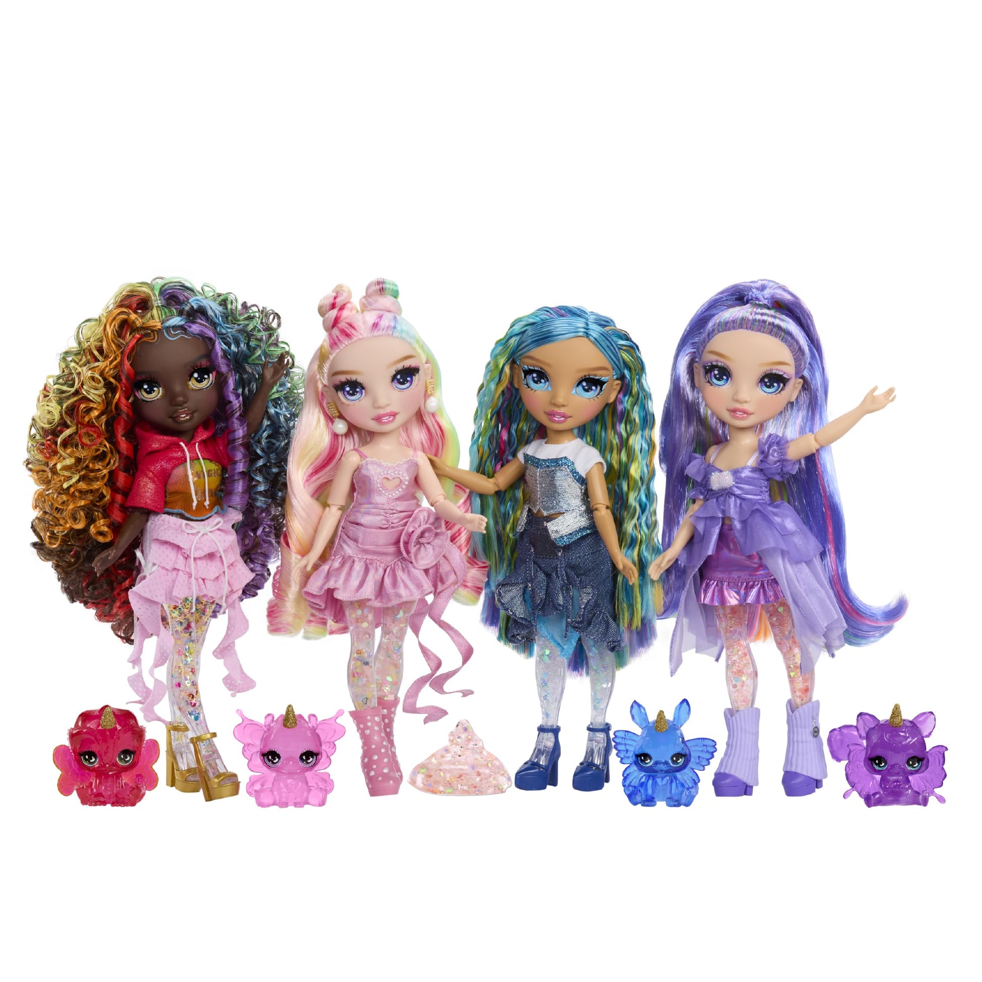 Rainbow High Rainbow Shimmers with Slime - Bella, Pink 11”, Create a Rainbow Fashion Doll, Slime Kit