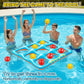 Inflatable Tic Tac Toe Pool Game Set - Fun Pool Toys for Kids Teens Adults