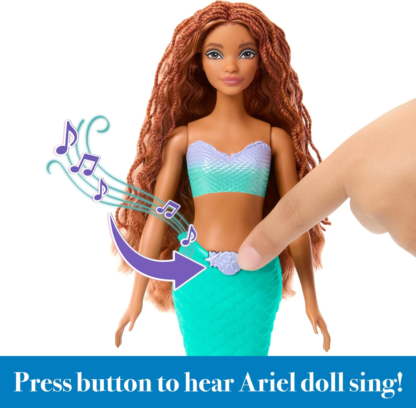 Mattel Disney The Little Mermaid Sing & Dream Ariel Fashion Doll with Signature Tail, Toys Inspired by the Movie