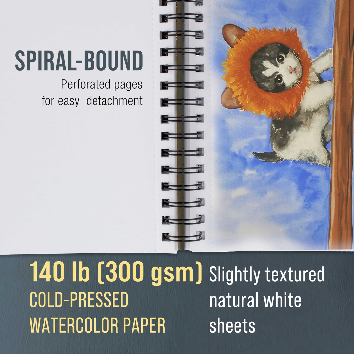 U.S. Art Supply 5.5" x 8.5" Premium Heavyweight Watercolor Paper Pad, Pack of 3 (30 Sheets Each), 140lb (300gsm) - Spiral Bound, Cold Pressed