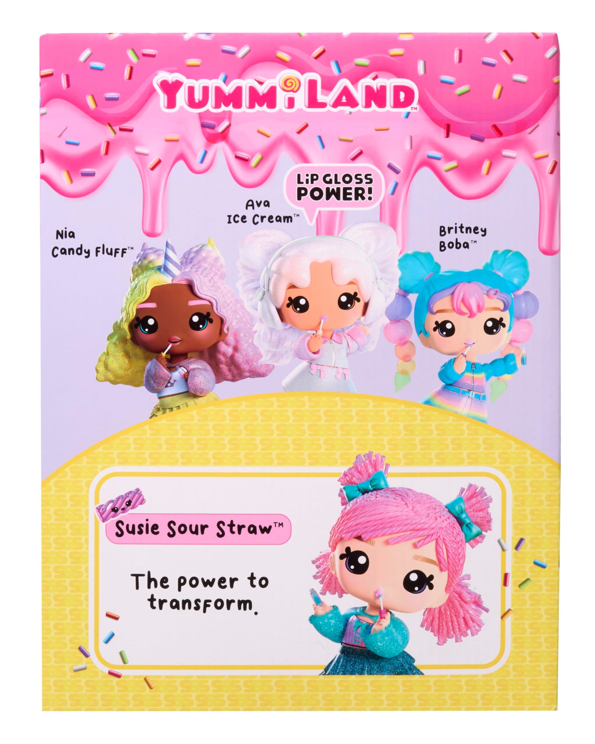 Yummiland Large Doll- Susie Sour Straw with Scented Lip Gloss, Ages 4+