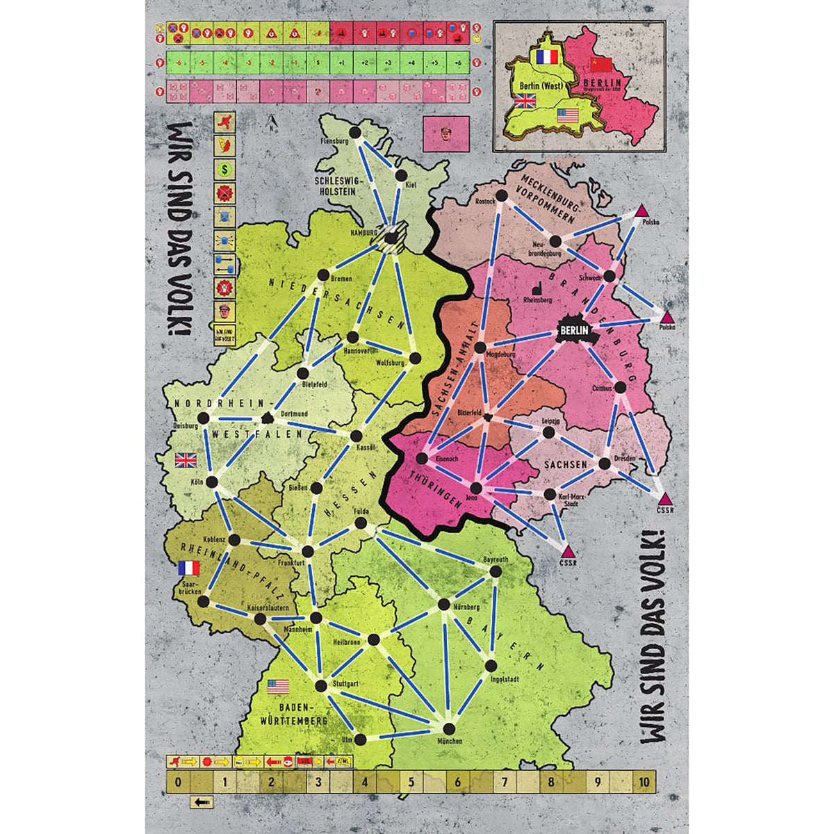 Rio Grande Games Wir Sind Das Volk - Cold War Strategy Board Game, 2-4