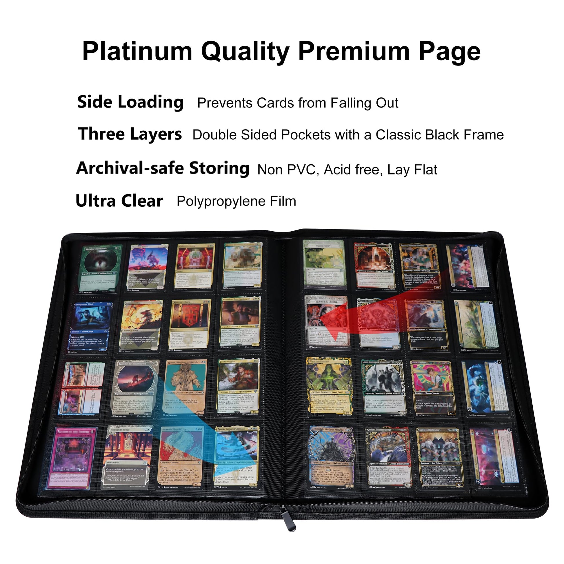 Alteagle 16 Pocket Card Binder, Fits 1344 Trading Cards Side Loading Ringless Card Album for TCG and Sports Cards