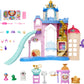 Mattel Disney Princess Pet Castle Playset with 7 Play Areas, 3 Animal Friends, Furniture & 17 Accessories, 2+ ft Tall Pet Palace, Inspired by Movies