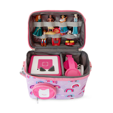 Tonies Listen & Go Travel Bag - Secure Protection for your Toniebox, Headphones, Charging Station, and 7 Characters - Over the Rainbow