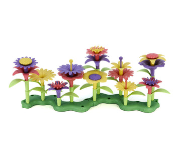 Green Toys Build-a-Bouquet, 4C - 44 Piece Pretend Play, Motor Skills, Building and Stacking Kids Toy Set. No BPA, phthatates, PVC. Dishwasher Safe