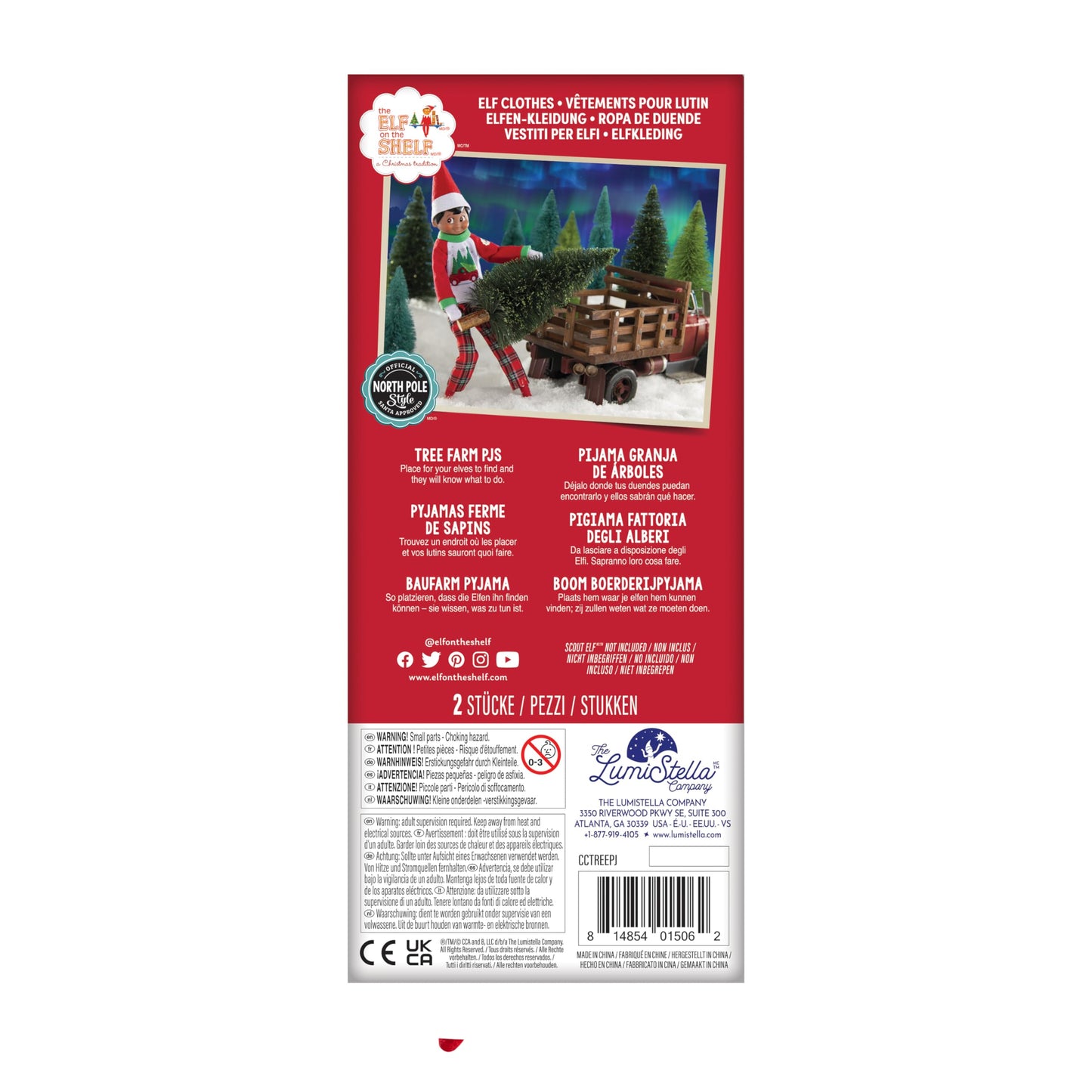 Elf on The Shelf Box Set with Blue Eyed Girl Scout Elf & Claus Couture Collection Tree Farm PJs Accessory [Multi-Item Bundle]