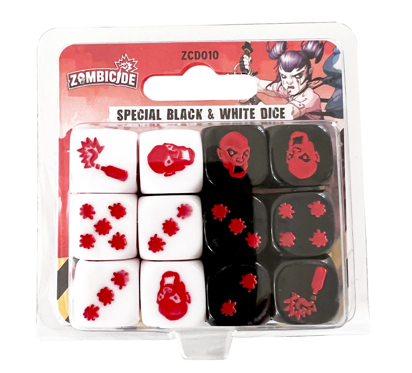 CMON Zombicide 2nd Edition Special Black and White Dice | Strategy Board Game | Cooperative Game for Teens and Adults | Zombie Board Game | Ages 14+ |