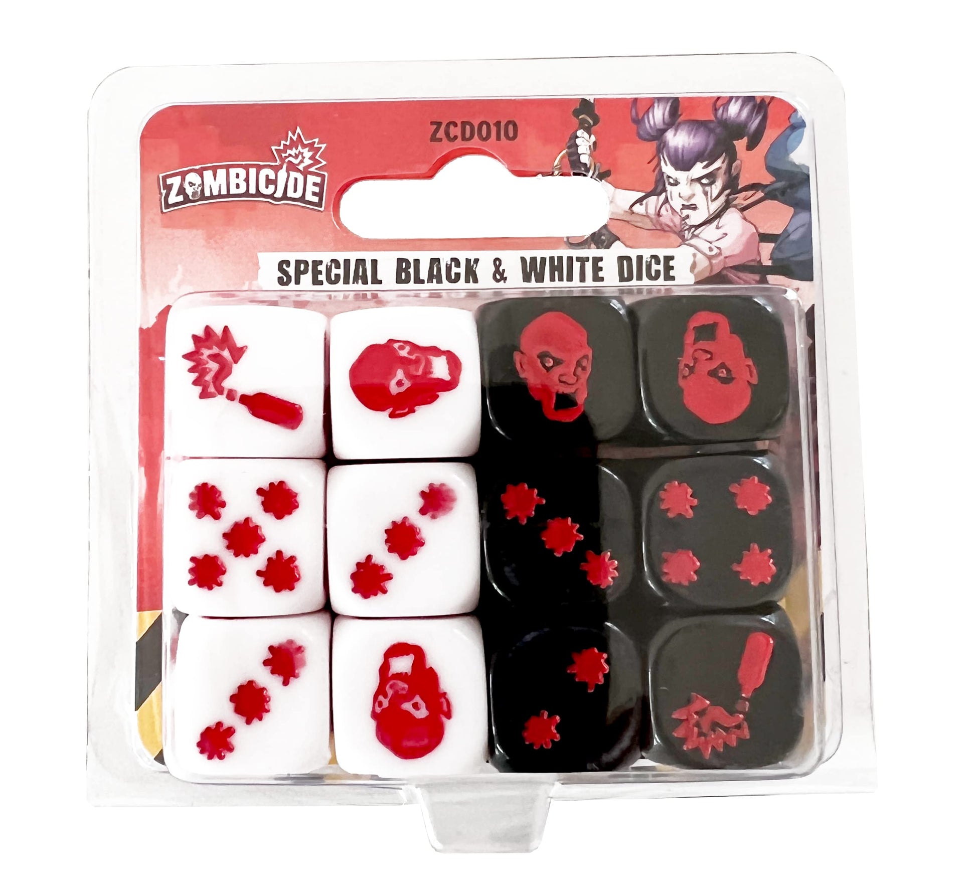 CMON Zombicide 2nd Edition Special Black and White Dice | Strategy Board Game | Cooperative Game for Teens and Adults | Zombie Board Game | Ages 14+ |