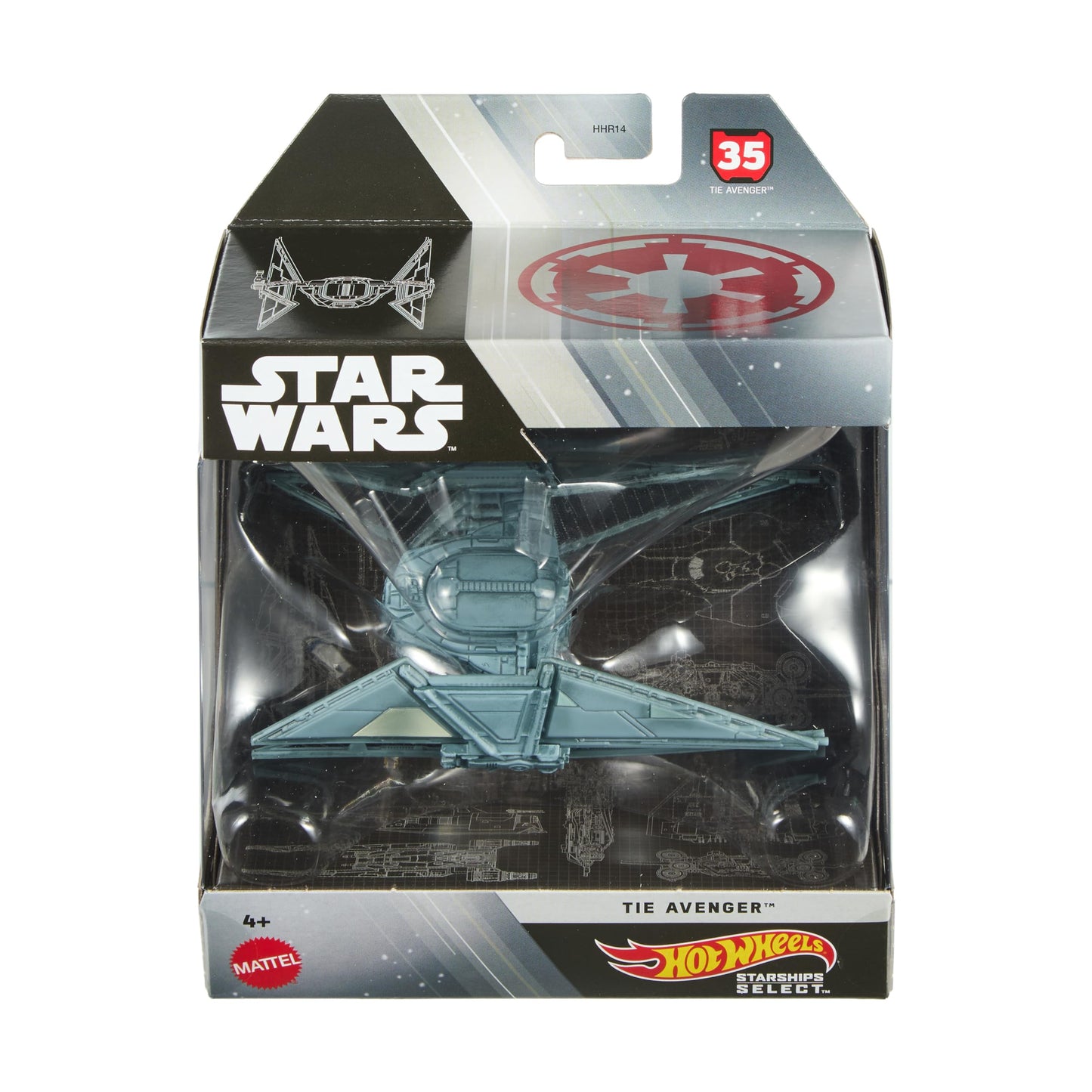 Hot Wheels Star Wars Starships Select #35 TIE Avenger