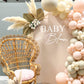 VANGNING Baby in Bloom Baby Shower Decal Sign