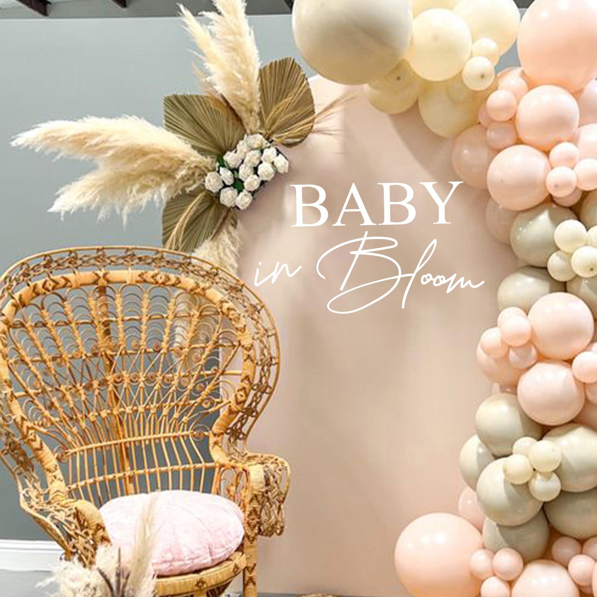 VANGNING Baby in Bloom Baby Shower Decal Sign