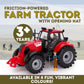 Toyland? Friction Powered Farm Tractor with Opening Bonnet - Available in Pink, Blue, Red & Green (RED)