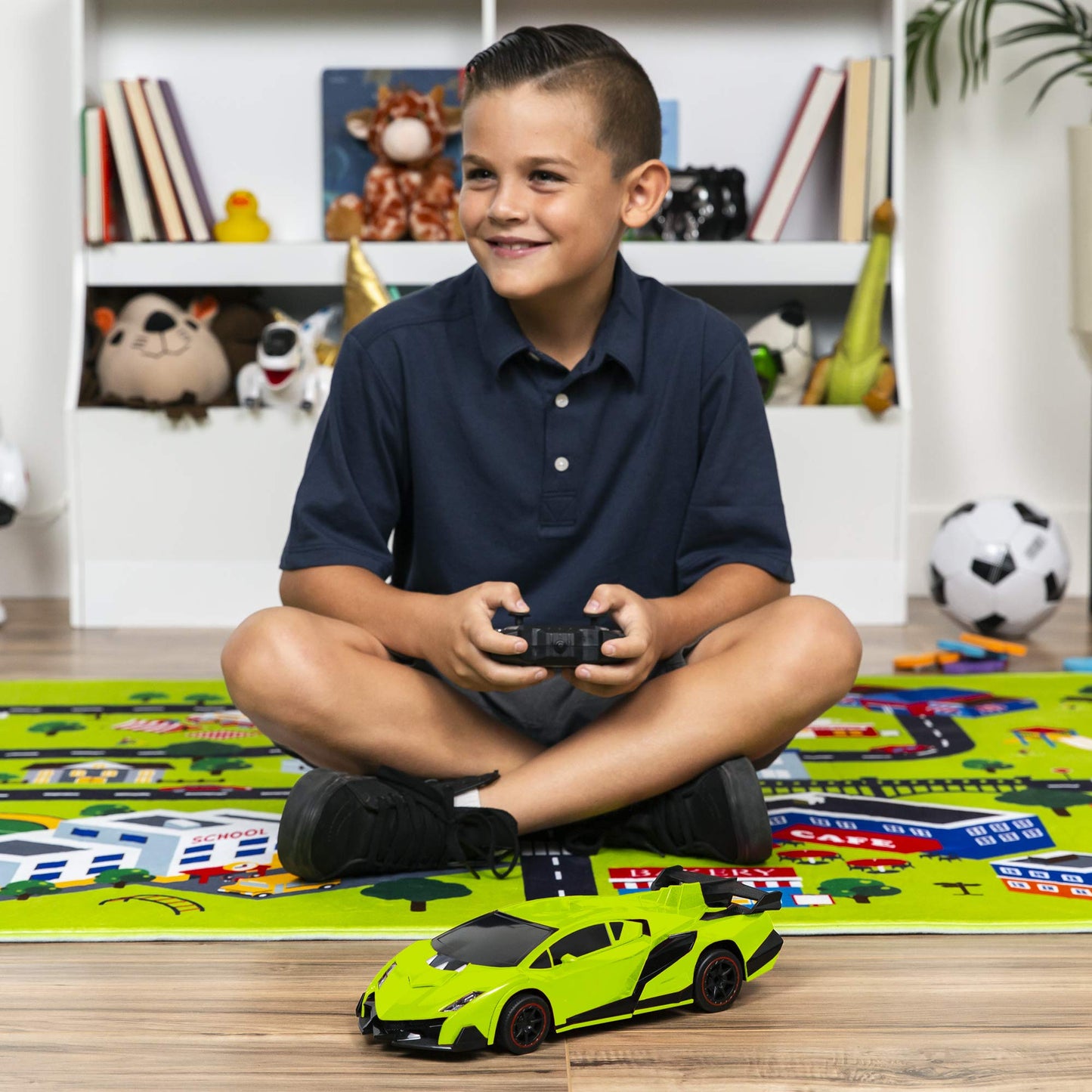 Best Choice Products 1:16 Scale Kids Transforming RC Robot Race Car w/ LED Lights, Green