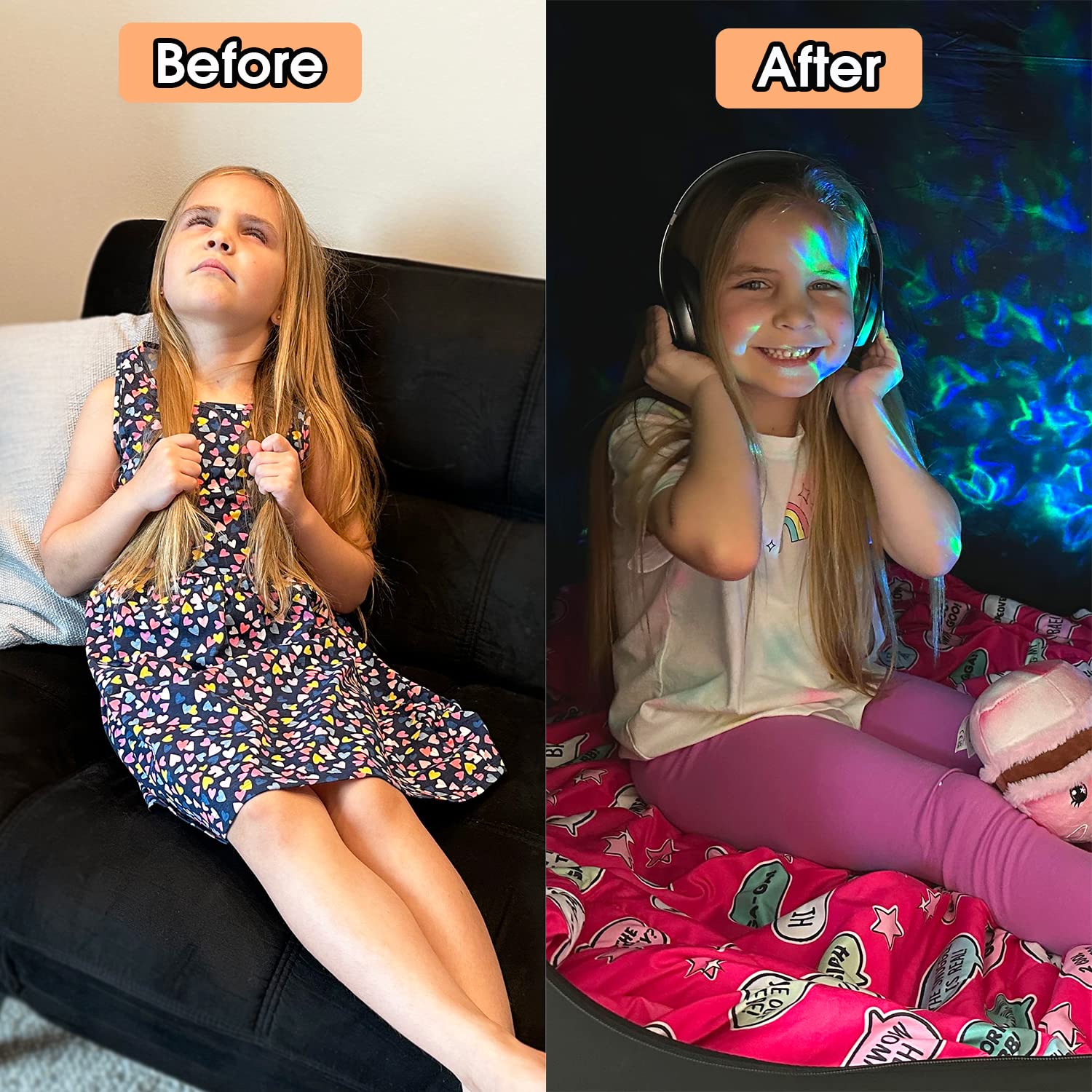 Sensory Tent for Kids with Autism, ADHD, SPD - Calm Corner Helps Children Relax, Reduce Anxiety & Improve Focus - Portable Pop-up Blackout Play Tent