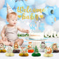 10-Piece Woodland Baby Shower Honeycomb Centerpieces with Welcome Baby Banner - Forest Animals Table Decorations for Baby Shower, Gender Reveal
