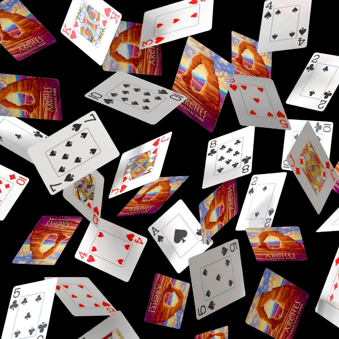 Boardwalk Puzzles Premium Featherlight Unique Playing Cards, Fun Themed Deck for Home and Travel | Arches