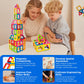 MAGFORMERS My First 54 Pieces, Rainbow Colors, Educational Magnetic Geometric Shapes Tiles Building STEM Toy Set Ages 3+