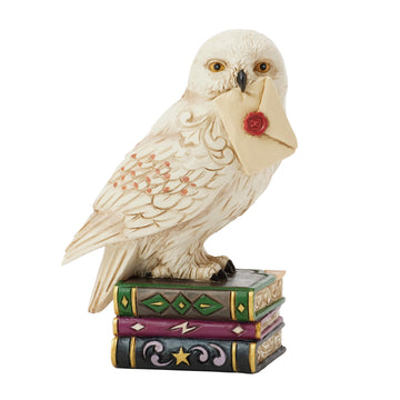 Enesco Harry Potter by Jim Shore Hedwig the Owl Holding a Letter Miniature Figurine, 3.54 Inch, Multicolor