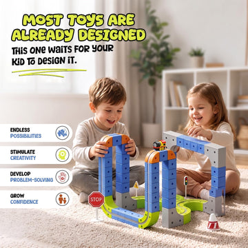 Magnetic Train Set, 126 PCS Electric Train Set for Kids, USB Rechargeable Magnetic Train Track, Easy Assembly Train Track Set, Creative STEM Toy