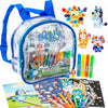 Horizon Group USA Bluey Ultimate Activity Backpack, 10+ Creative Projects in a Reusable Bag, Less-Mess Toddler Toys, Road Trip Essentials for Kids