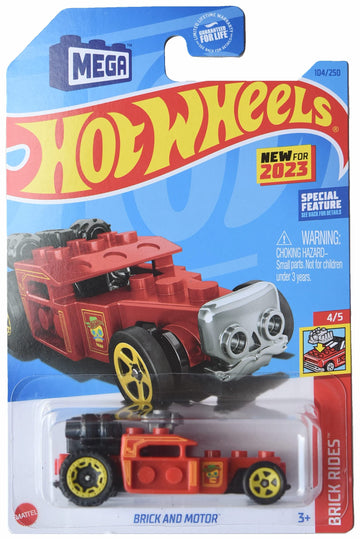 Hot Wheels Brick and Motor, Brick Rides 4/5 [red] 104/250