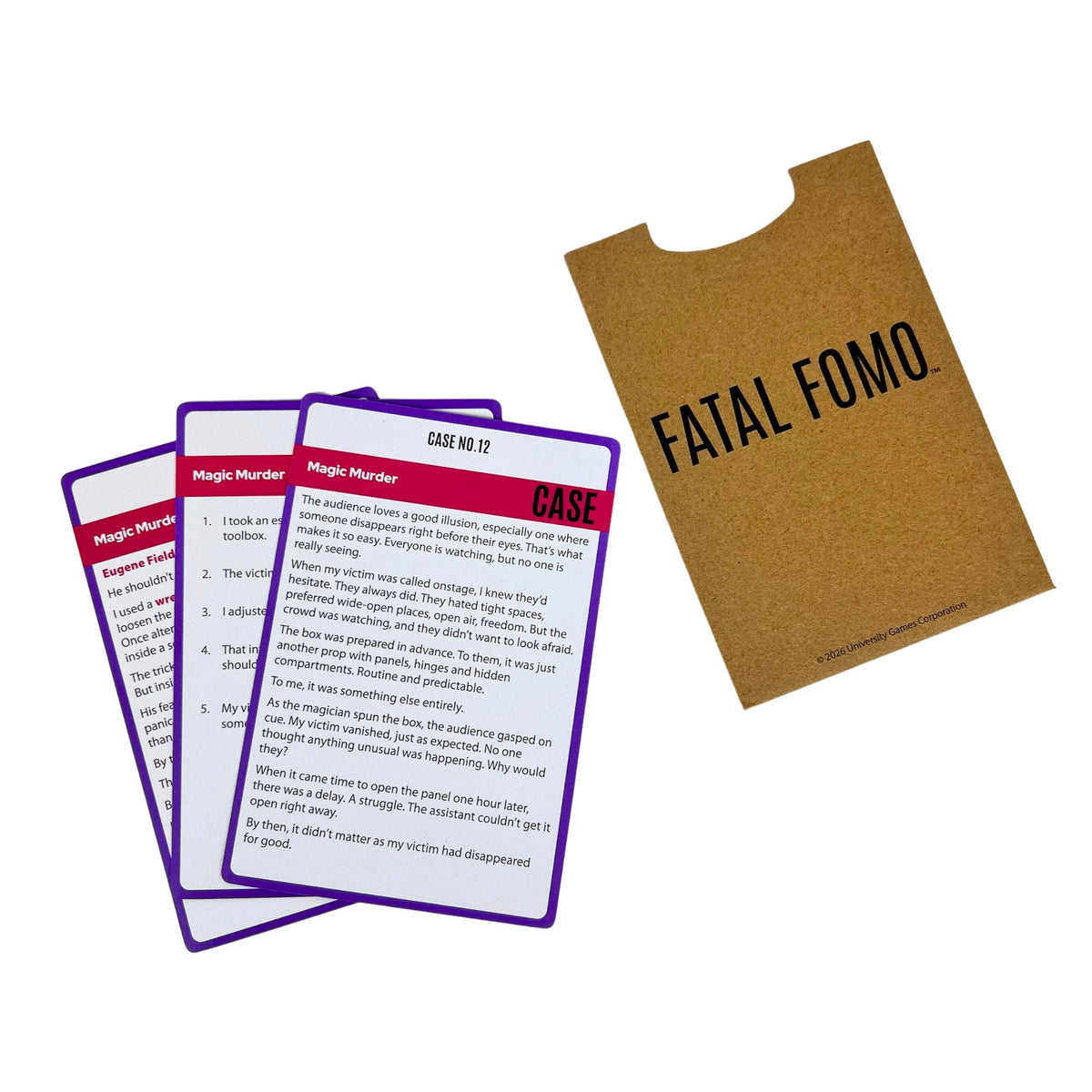 Fatal FOMO Murder Mystery Party Game for Adults, Ages 14+