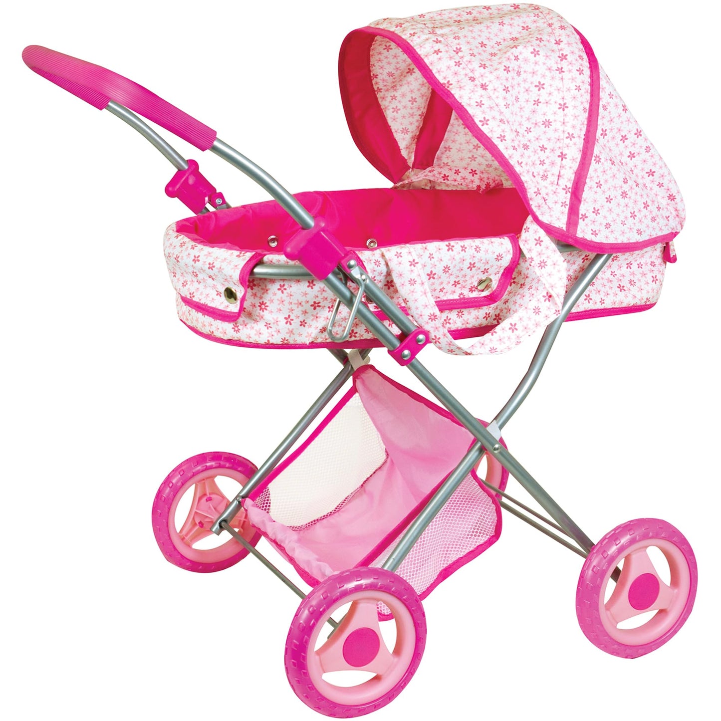 Lissi Deluxe Doll Pram with 13" Baby Doll, Also Includes Diaper Bag & Accessories, Nuturing and Role Play, For Ages 4 and up