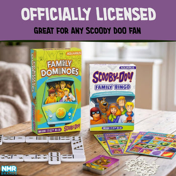Scooby-Doo Family Games Bundle - Family Bingo Game & Double 6 Dominoes Game, Officially Licensed Scooby-Doo Games for Kids & Adults by AQUARIUS
