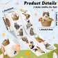 5wsech Cute Realistic Cat Roll Stickers - 1000 Colorful Eggs Rabbit Ears Holiday Dress Up Realistic Cat Vinyl Decals for Kids, Funny Kitten Stickers